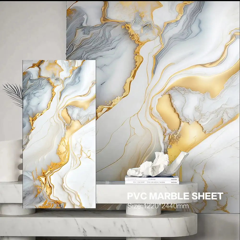 UV Marble PVC Sheet For Kitchen Cabinets